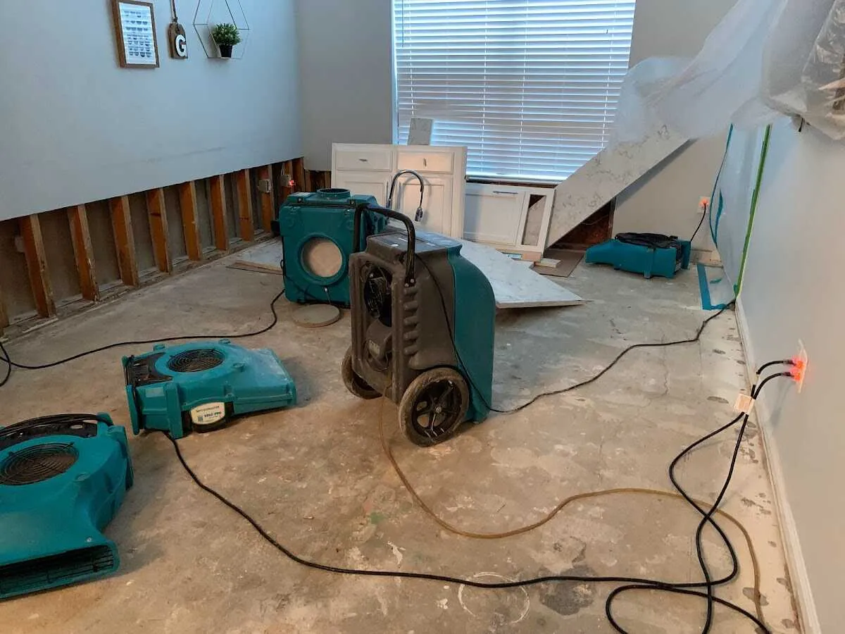 Dehumidifier in flood-cut room for Water Extraction & Removal in Westampton